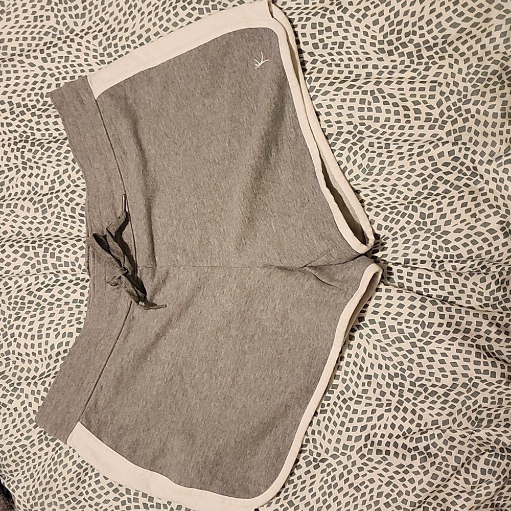 Danskin Gray Athletic Shorts with White Trim